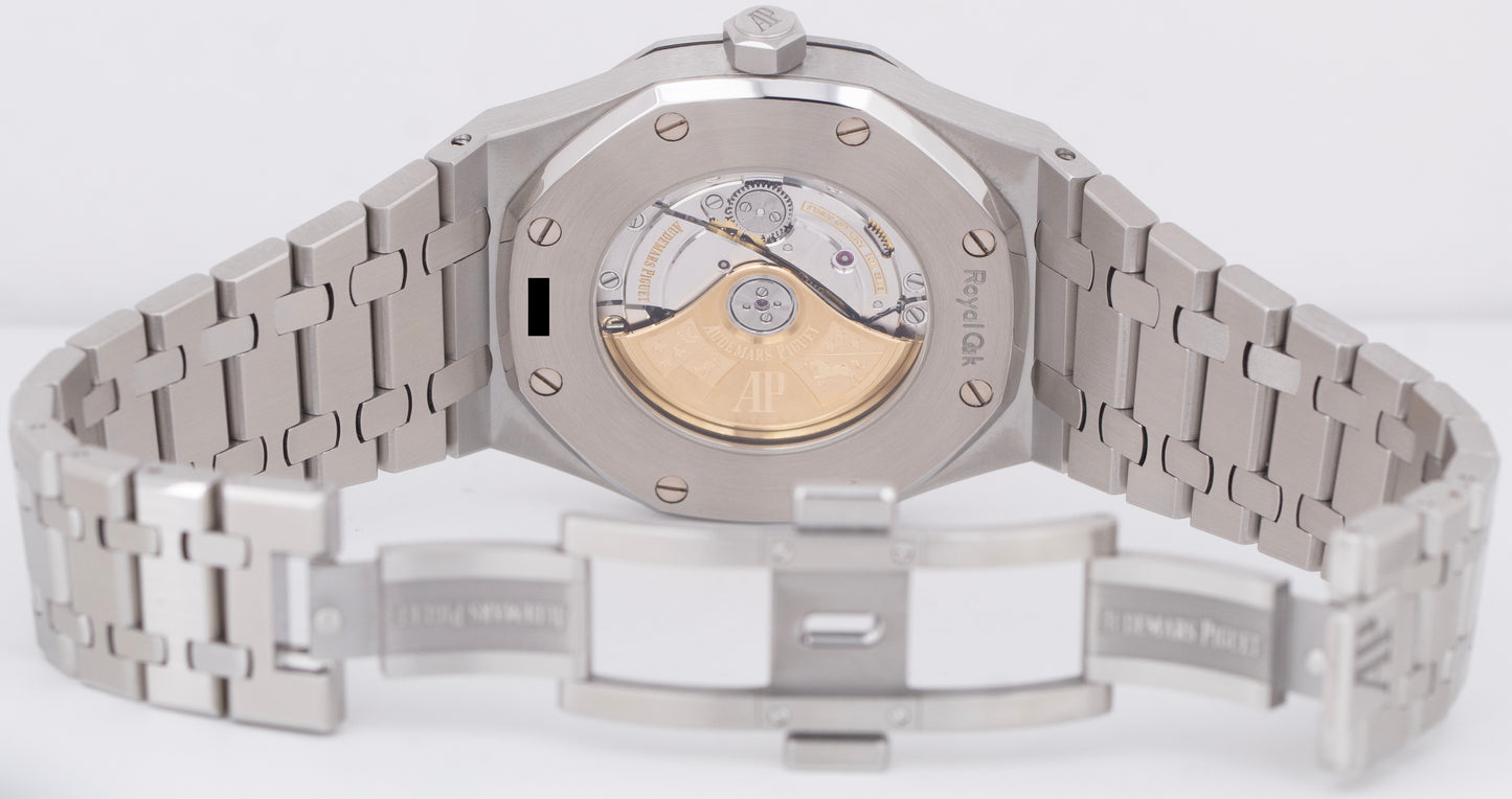 MINT Audemars Piguet Royal Oak BLACK 41mm Stainless Watch 15400ST.OO.1220ST.01