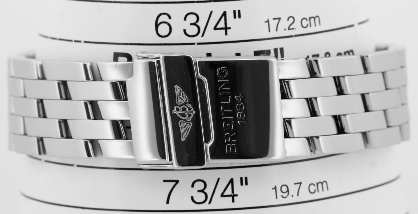 Breitling Windrider Duograph BLACK Two-Tone Gold Steel 38mm B15047 Watch