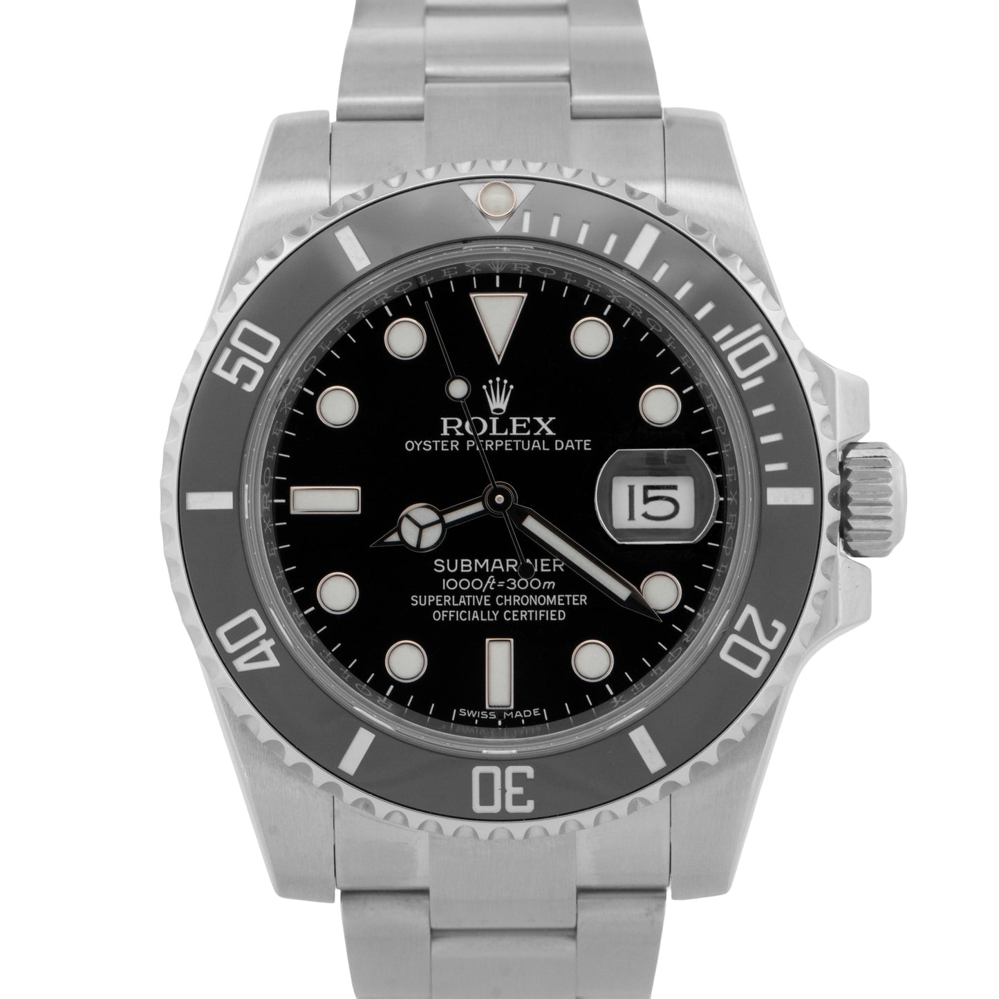 2018 PAPERS Rolex Submariner Date BLACK Stainless Steel 40mm 116610 LN Watch BOX