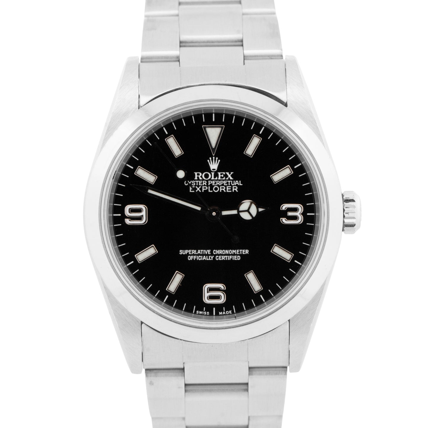 MINT Rolex Explorer I 36mm 14270 Stainless Steel Oyster 3-6-9 Automatic Watch