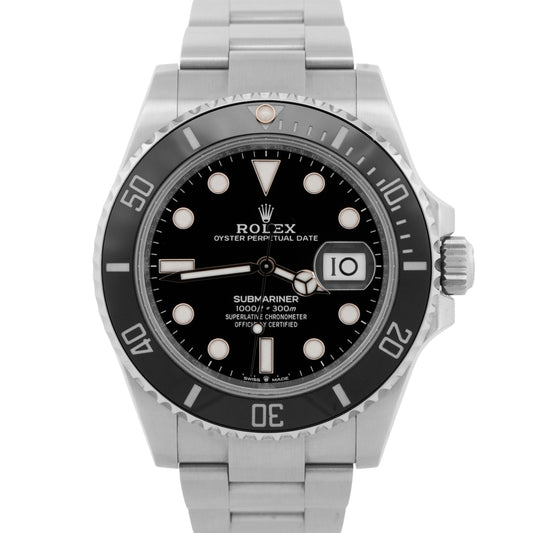 2025 PAPERS Rolex Submariner Date 41 BLACK Ceramic Stainless 41mm 126610 LN BOX