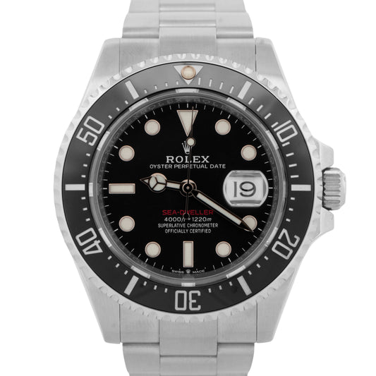 PAPERS Rolex Sea-Dweller 50th-Anniversary BLACK Red 43mm Steel 126600 Watch BOX