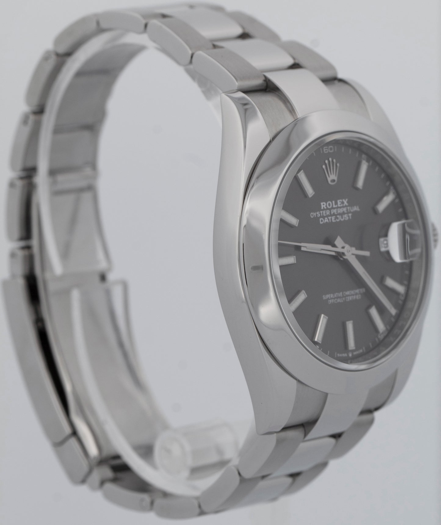MINT PAPERS Rolex DateJust 41 RHODIUM Stainless Steel 41mm Watch 126300 BOX