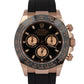 2021 NEW PAPERS Rolex Daytona BLACK 18K Rose Gold Oysterflex Watch 116515 LN BOX