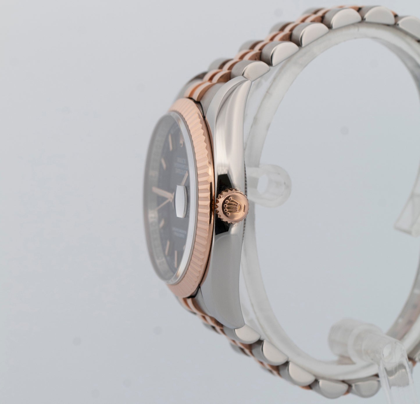 Rolex DateJust 36mm BLUE Two-Tone 18K Rose Gold Steel Jubilee 116231 Watch