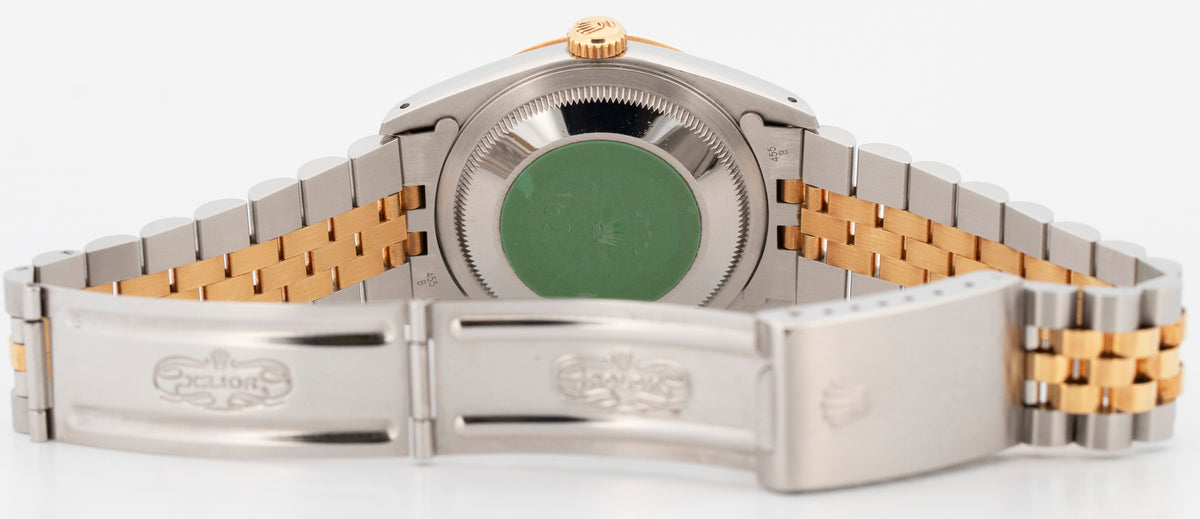 1993 Rolex DateJust 16233 Champagne Two-Tone Yellow Gold 36mm Watch Box Papers