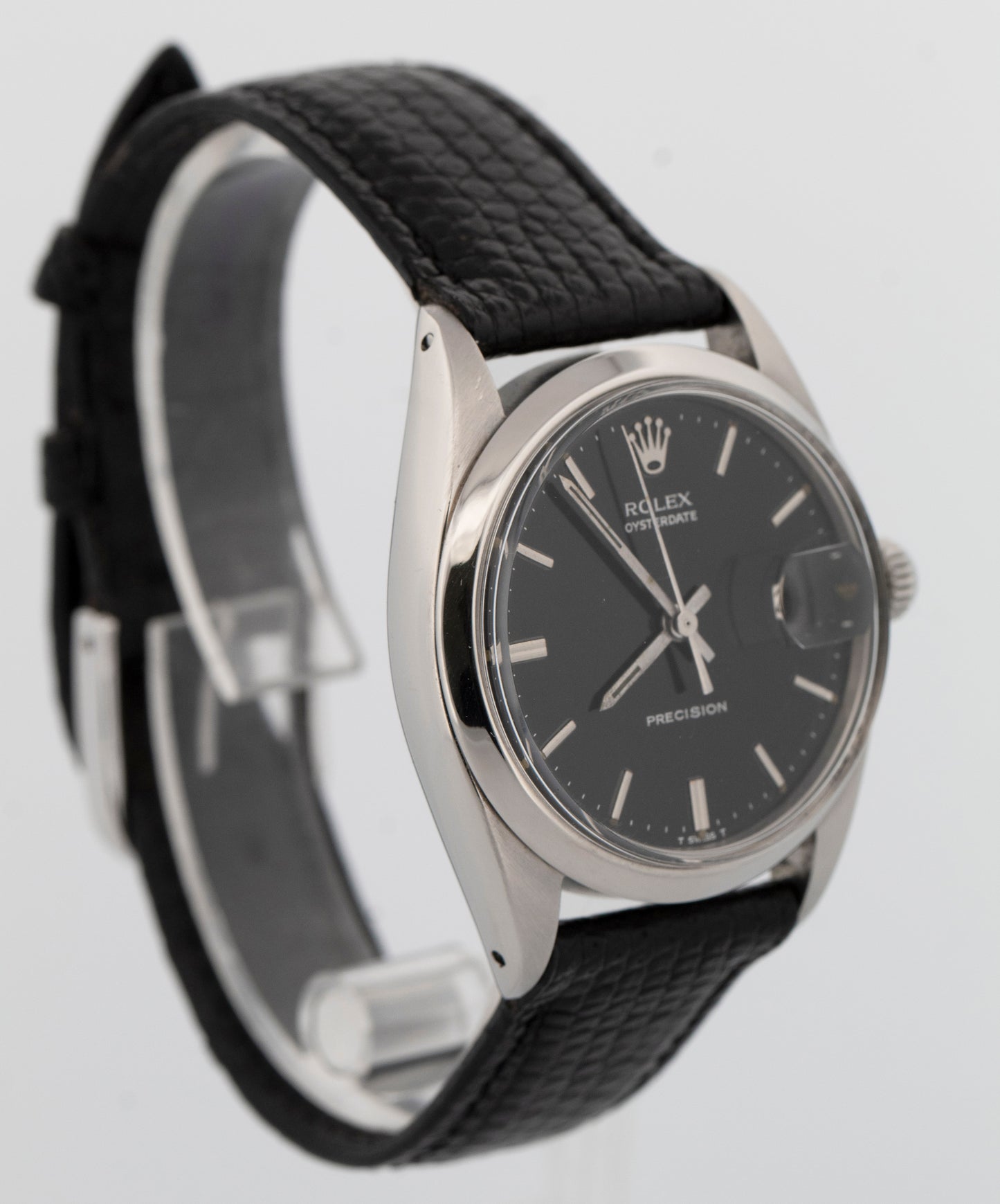 Rolex Oysterdate Precision BLACK Stainless Steel 34mm 6694 Watch