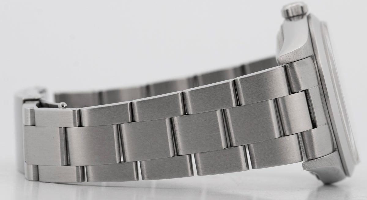 1997 Rolex Air-King 14000 Dominos Silver Stainless Steel 34mm Watch Box Papers