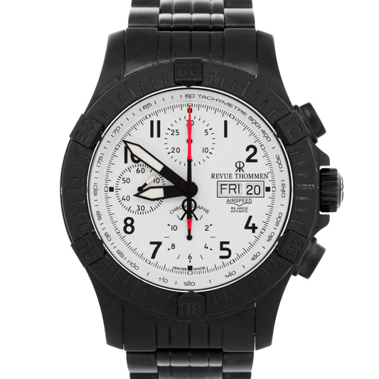 Revue Thommen Air Speed XL Automatic Black 43mm PVD Steel Watch 16071.6173