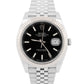 PAPERS Rolex DateJust 41 Black 18K Gold Steel Fluted JUBILEE 41mm 126334 BOX