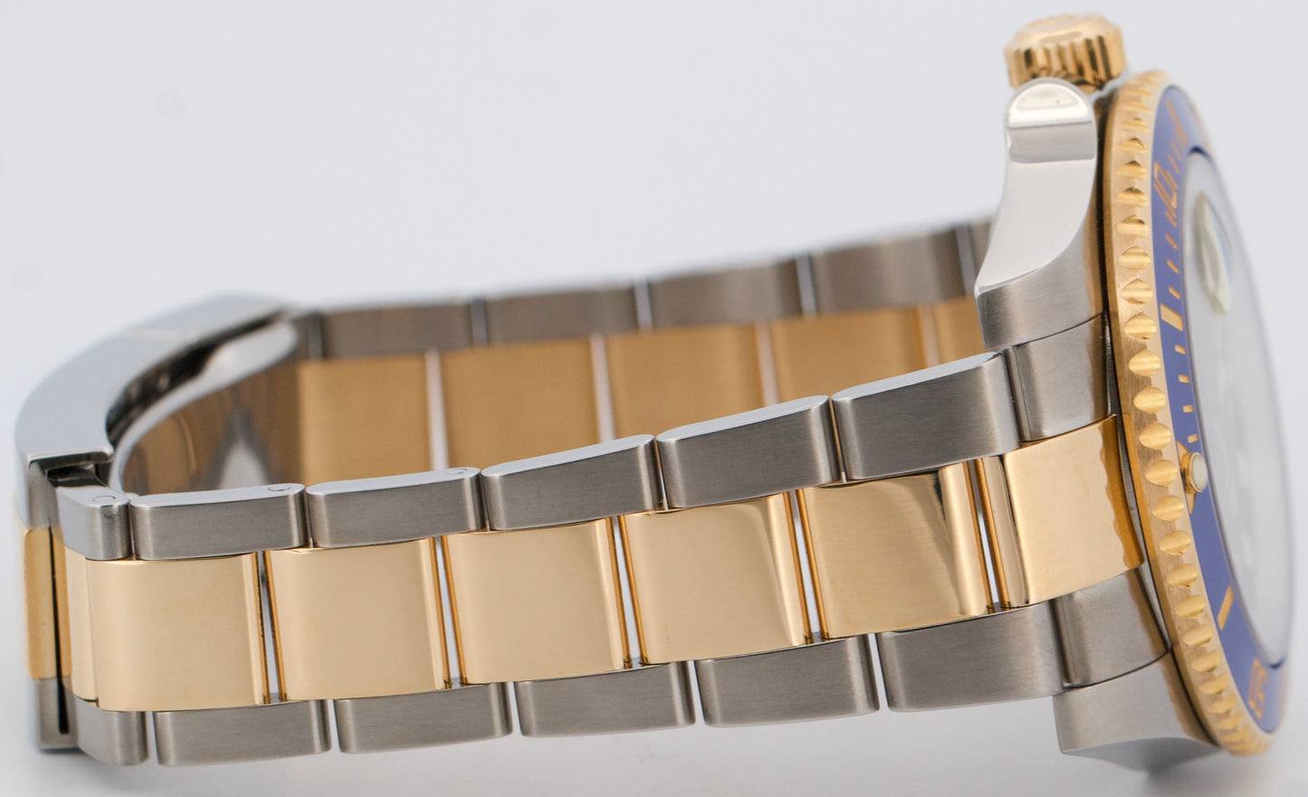 Rolex Submariner Date 18K Yellow Gold Steel BLUE Ceramic 40mm 116613 LB Watch