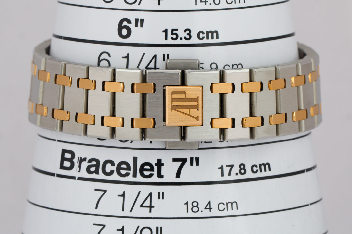 PAPERS Audemars Piguet Royal Oak WHITE DIAMOND 18K Gold Steel 33mm 67651SR BOX
