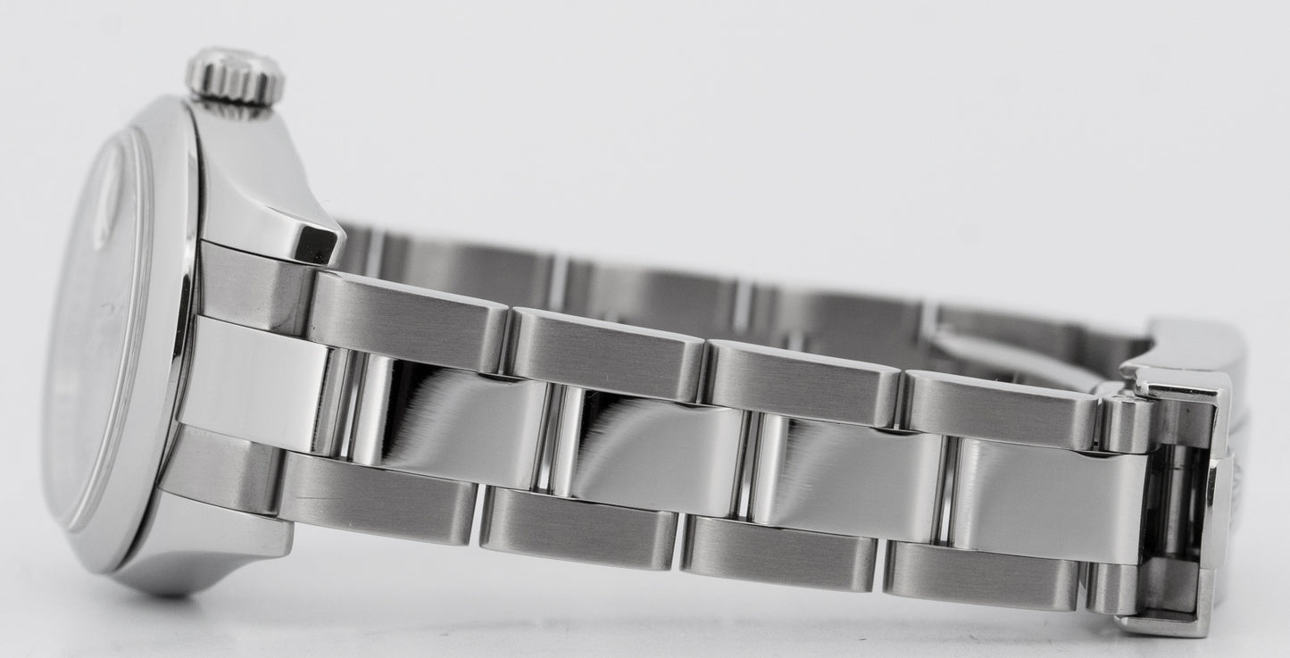 Ladies Rolex DateJust 26mm Silver Stainless Steel Roman Oyster Watch 179160