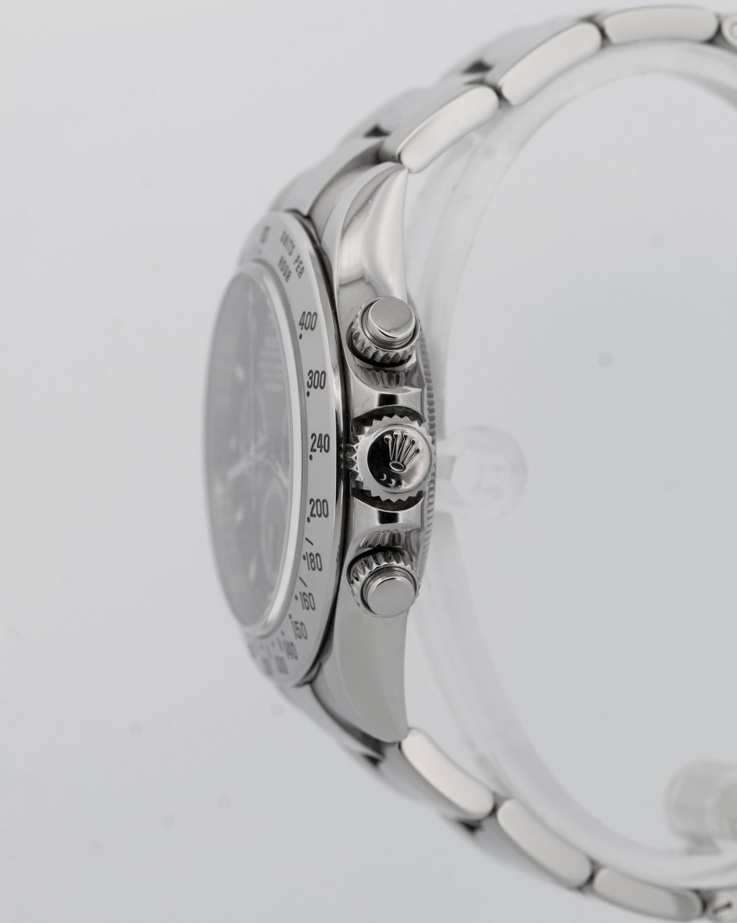 PAPERS Chromalight Rolex Daytona Cosmograph Black Steel Watch 40mm 116520 BOX