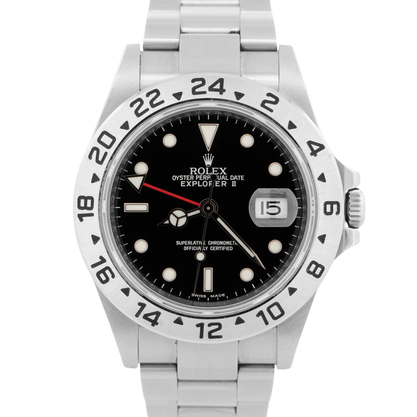 2015 UNPOLISHED PAPERS Rolex Explorer II 40mm 3186 BLACK REHAUT 16570 Watch BOX