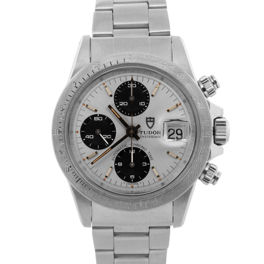 Tudor Oysterdate Big Block Chronograph SILVER Stainless Steel 40mm 94300 Watch