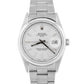 Rolex Oyster Perpetual Date Silver 34mm Oyster Steel NO-HOLES Watch 15200