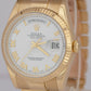 MINT Rolex Day-Date President White Roman 18K Yellow Gold 36mm Watch 118238