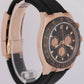 2021 NEW PAPERS Rolex Daytona BLACK 18K Rose Gold Oysterflex Watch 116515 LN BOX