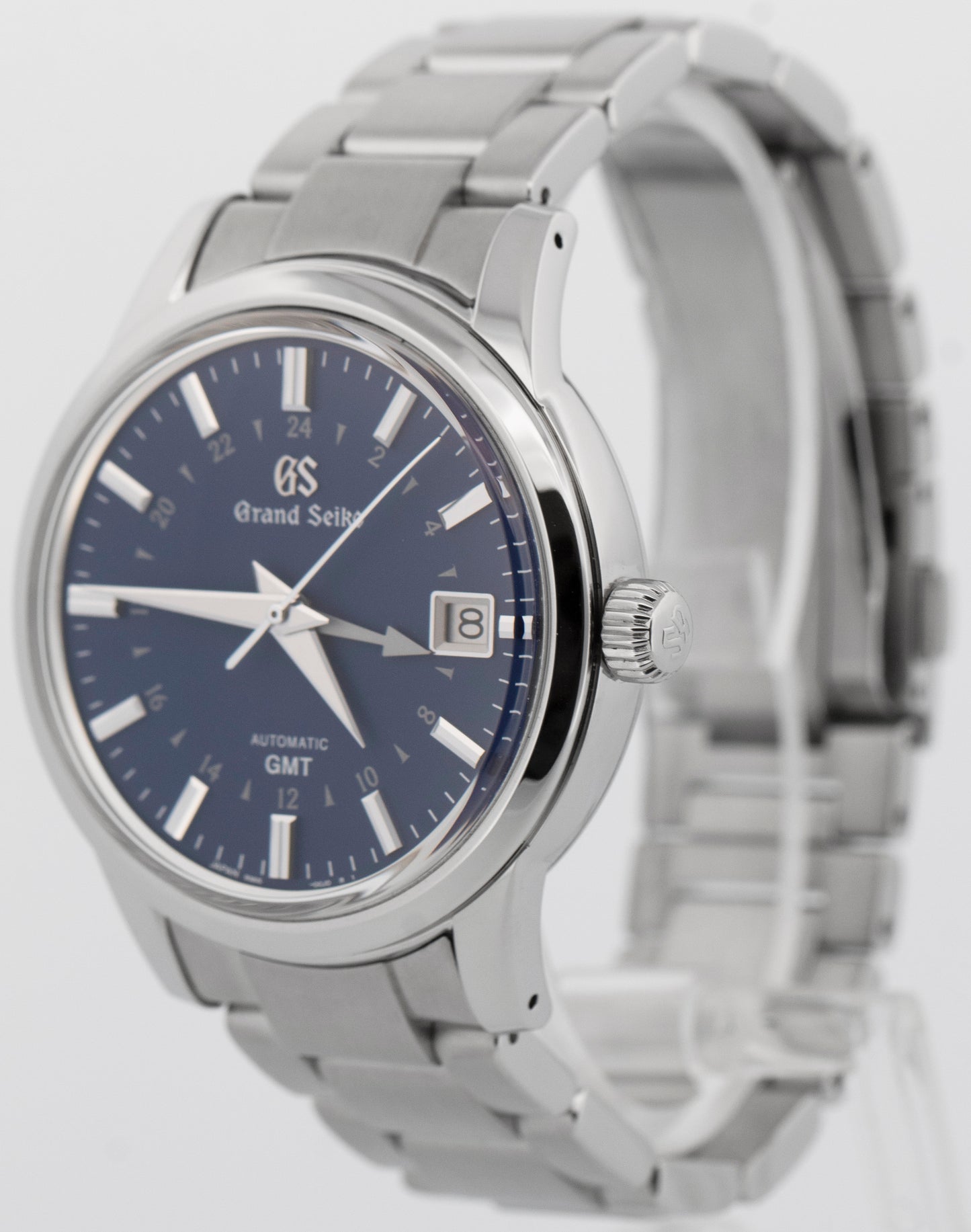 MINT PAPERS Grand Seiko Sport GMT 39.5mm Blue HODINKEE Steel Watch SBGM239 BOX