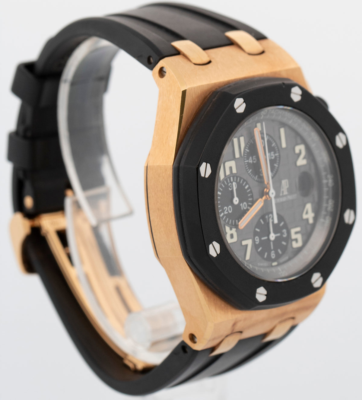 2011 Audemars Piguet Royal Oak Offshore Rubberclad 18K Rose Gold Gray Box Papers