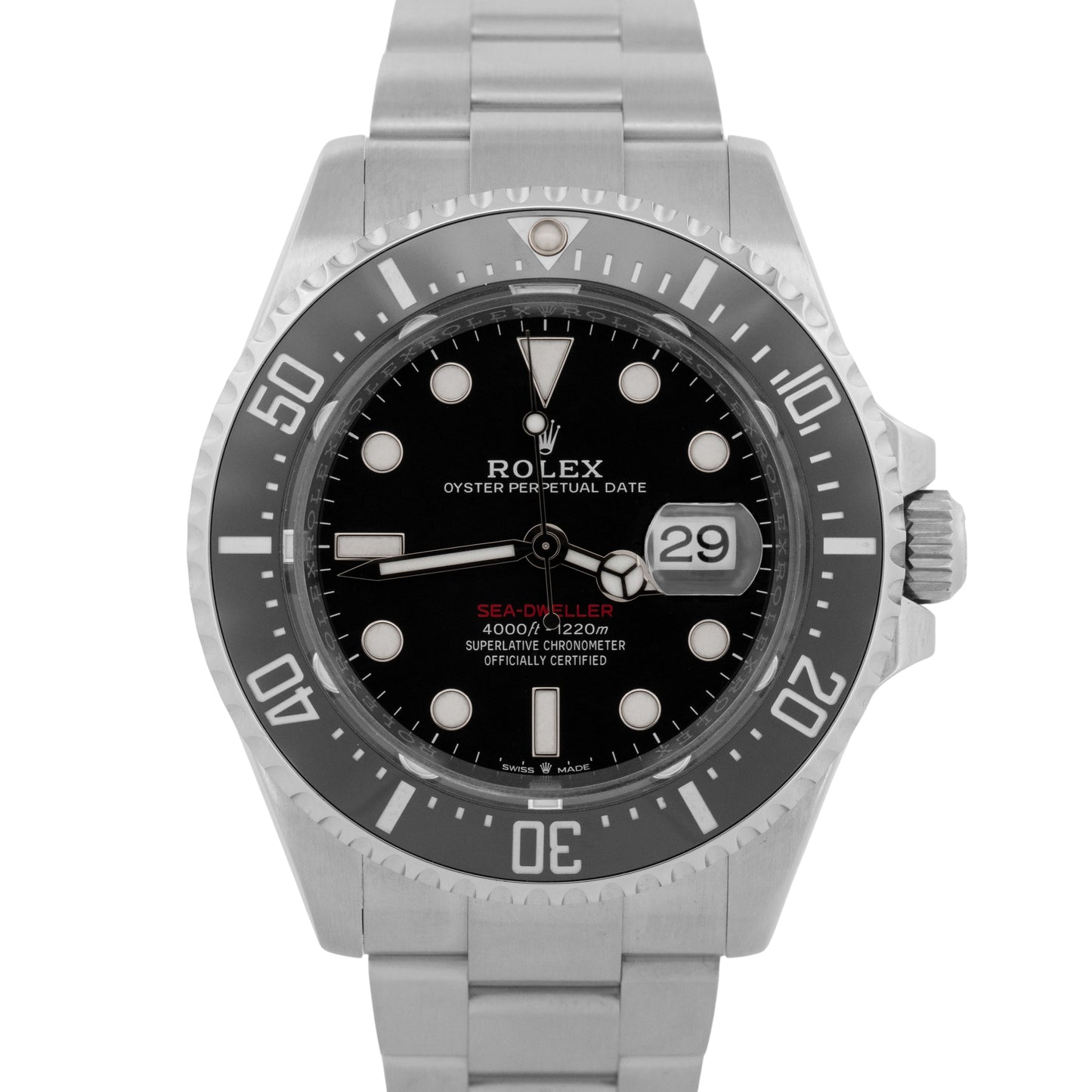 2024 Rolex Sea-Dweller 50th Anniversary Red 126600 Steel Black 43mm Box Papers
