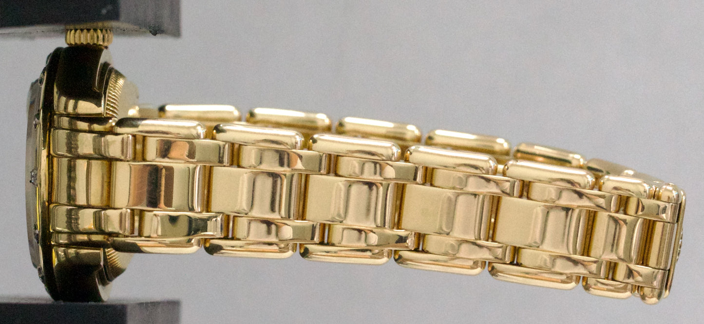 Ladies Rolex DateJust Pearlmaster DIAMOND WHITE ROMAN 18K Yellow Gold 29mm 69318