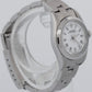 MINT Rolex Oyster Perpetual 24mm White Stainless Oyster NO-HOLES Watch 76080