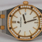 PAPERS Audemars Piguet Royal Oak WHITE DIAMOND 18K Gold Steel 33mm 67651SR BOX