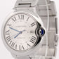 Cartier Ballon Bleu Stainless Steel SILVER Roman 42mm W69012Z4 3001 Watch