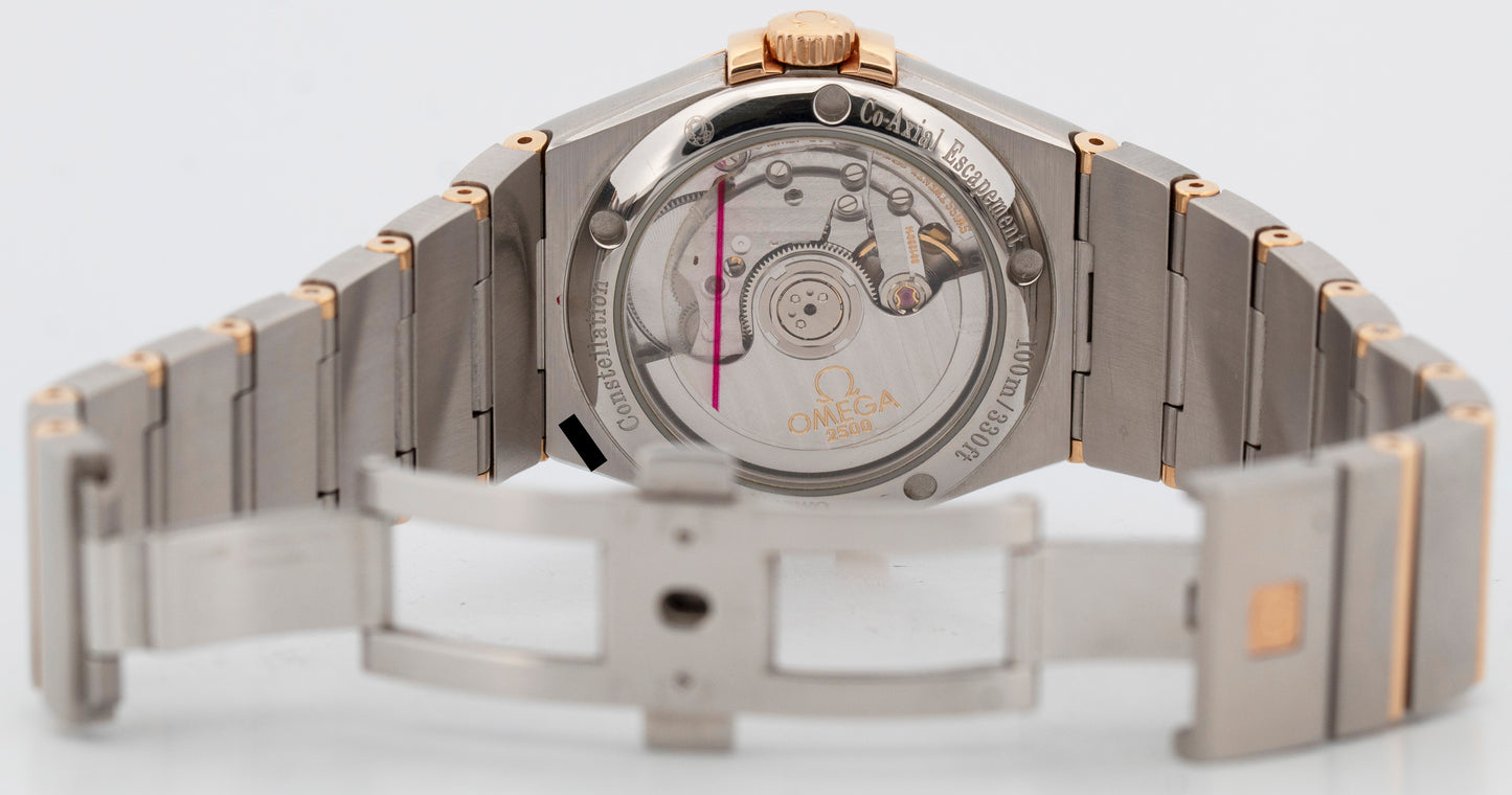 Omega Constellation BLACK Rose Gold Two-Tone 35mm 123.20.35.20.01.001 Watch BOX