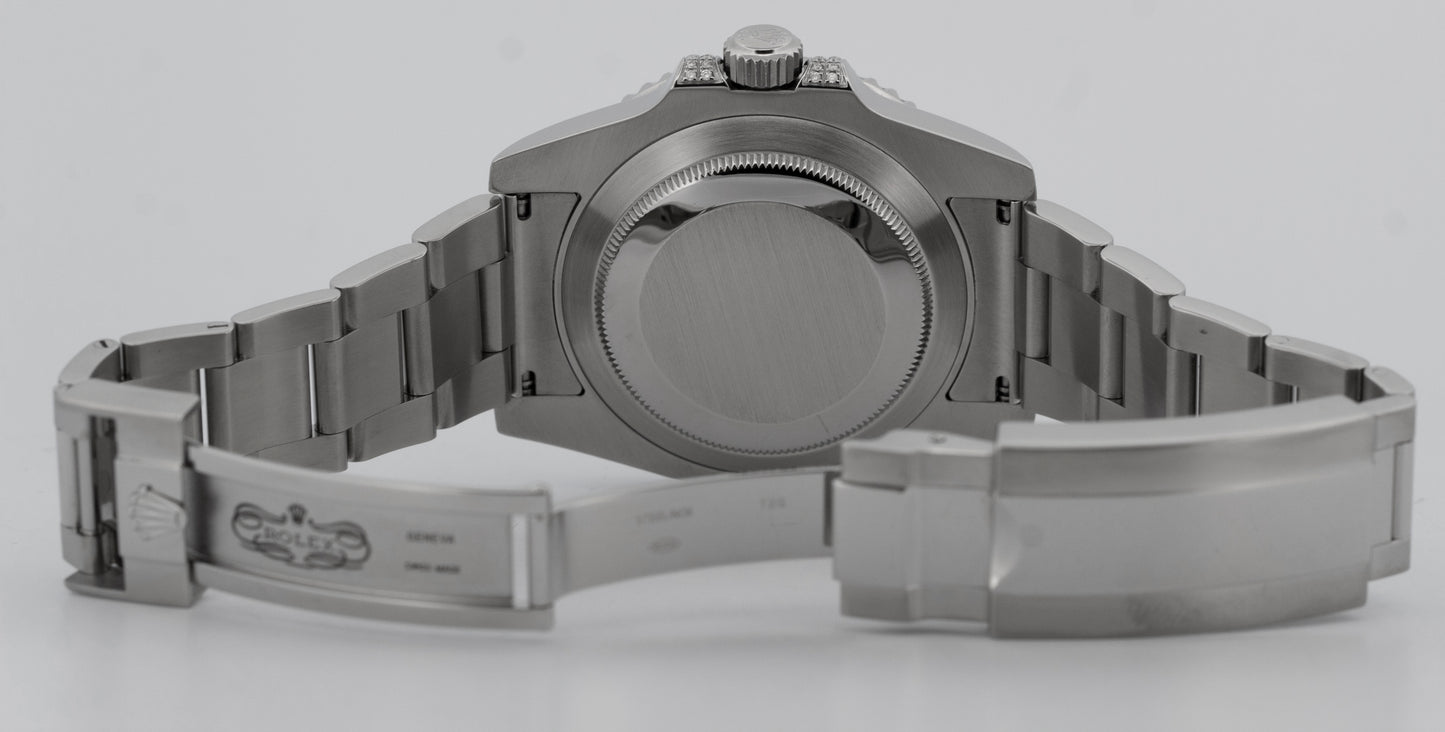 Rolex Submariner Date BLUE DIAMOND SAPPHIRE Stainless Steel Watch 40mm 116610