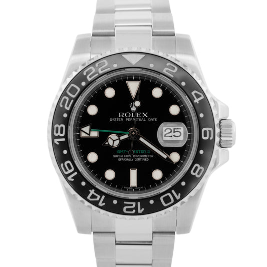 Rolex GMT-Master II BLACK Green Stainless Steel Ceramic 40mm 116710 LN Watch