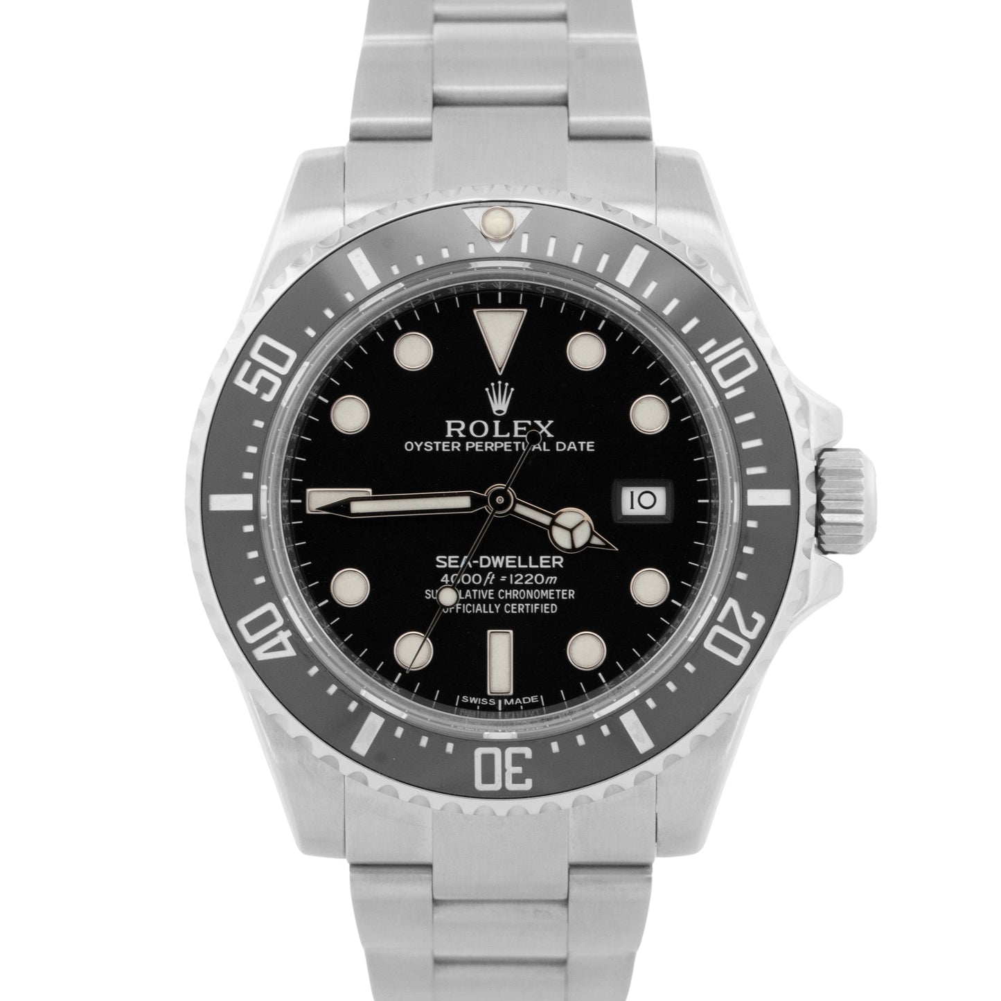 2015 PAPERS Rolex Sea-Dweller 'SD4K' BLACK Steel 40mm 116600 Watch BOX