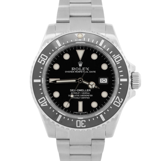 2015 PAPERS Rolex Sea-Dweller 'SD4K' BLACK Steel 40mm 116600 Watch BOX