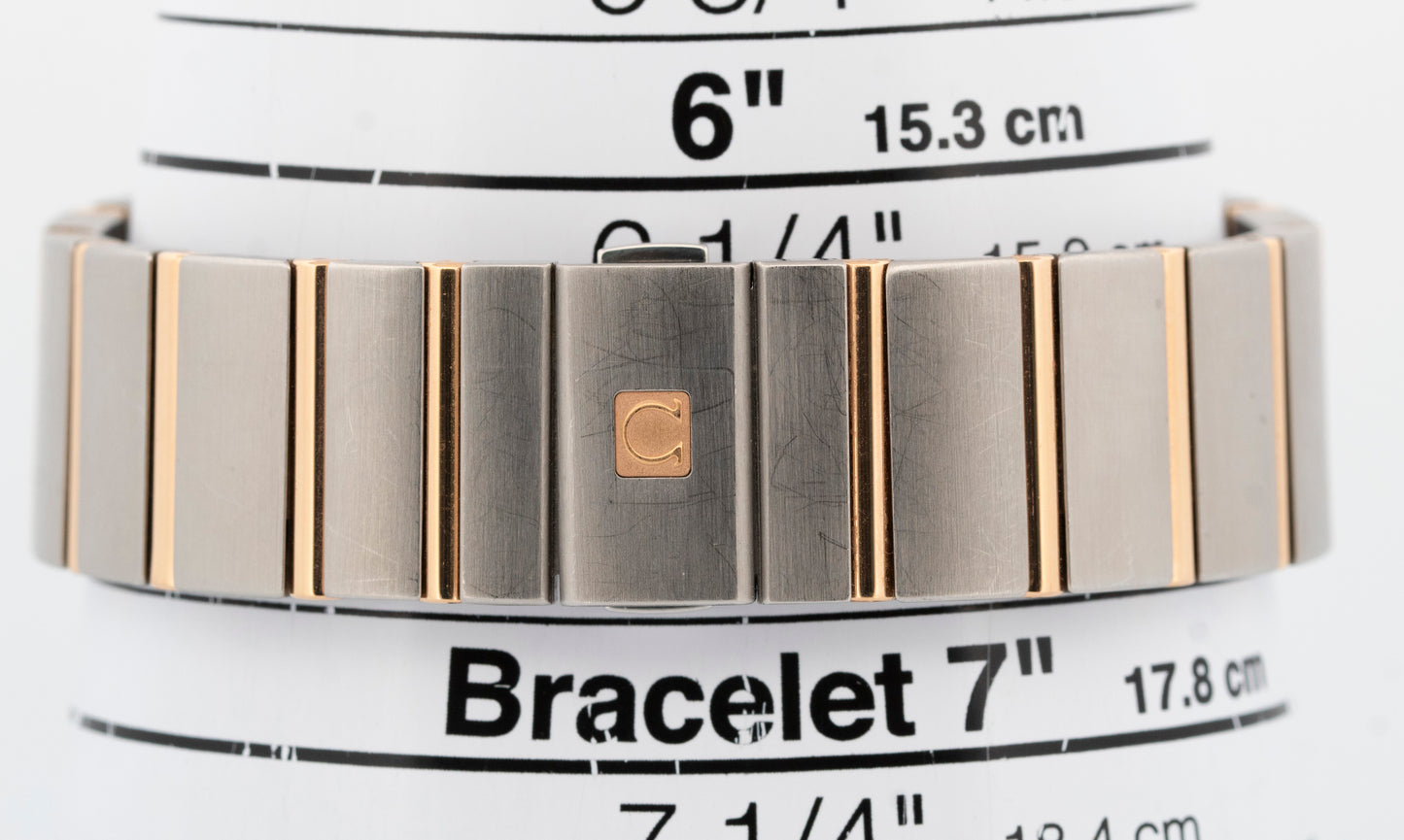 Omega Constellation BLACK Rose Gold Two-Tone 35mm 123.20.35.20.01.001 Watch BOX