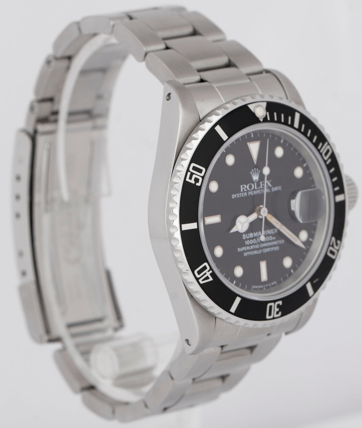 Rolex Submariner Date Patina 40mm TRIPLE ZERO Steel Oyster Date Watch 168000