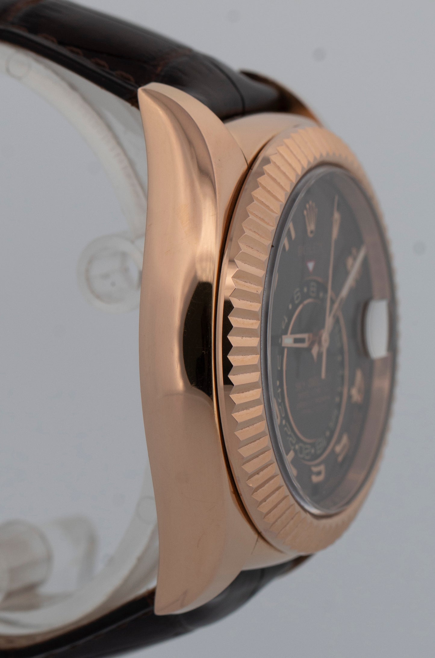 PAPERS Rolex Sky-Dweller 42mm CHOCOLATE ARABIC Brown 18K Rose Gold 326135 BOX