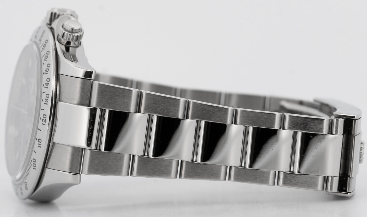 PAPERS Chromalight Rolex Daytona Cosmograph Black Steel Watch 40mm 116520 BOX