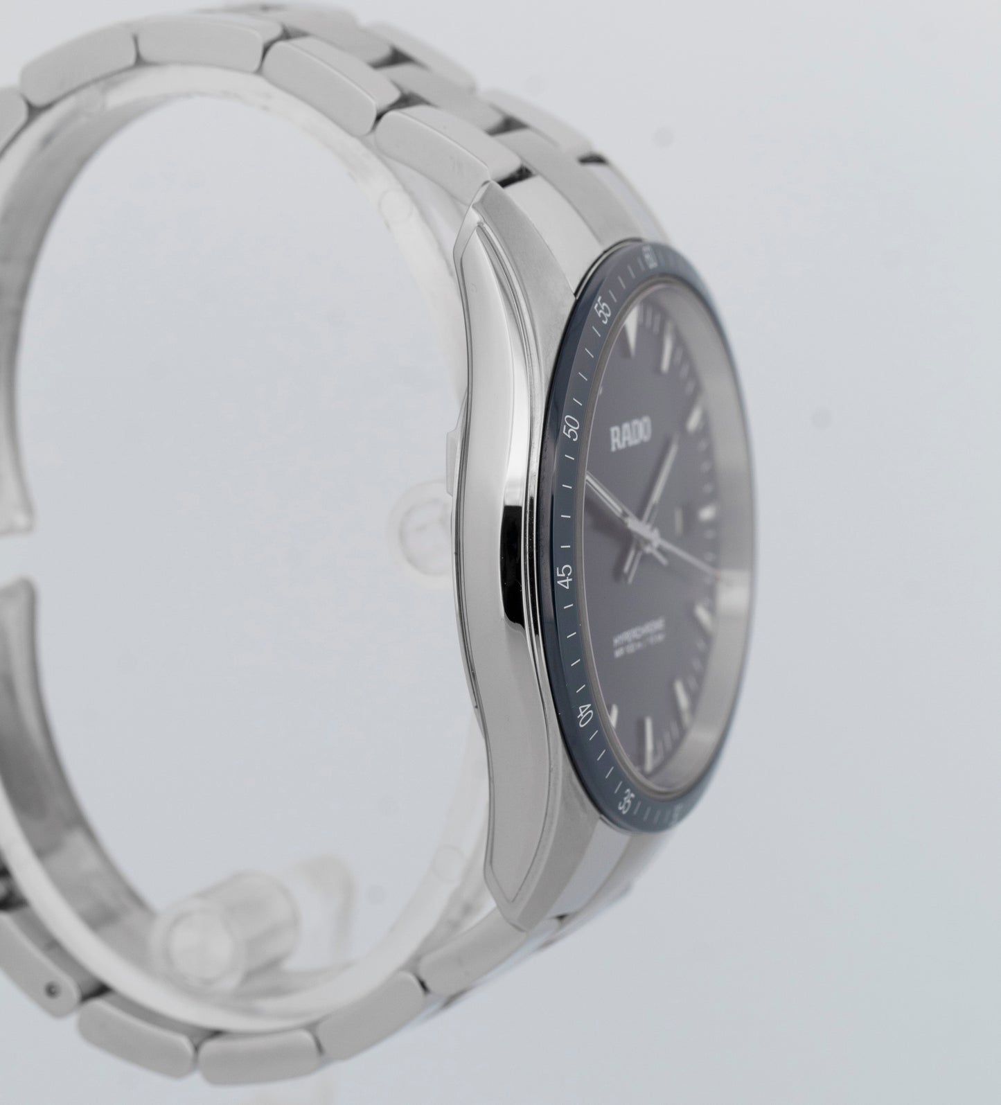 PAPERS Rado Hyperchrome Blue Stainless Steel 45mm R32502203 Watch 073.0502.3 BOX