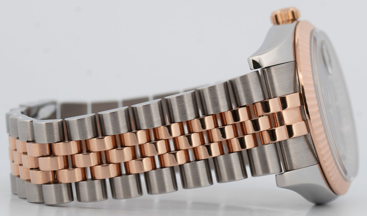 Rolex DateJust 36mm BLUE Two-Tone 18K Rose Gold Steel Jubilee 116231 Watch