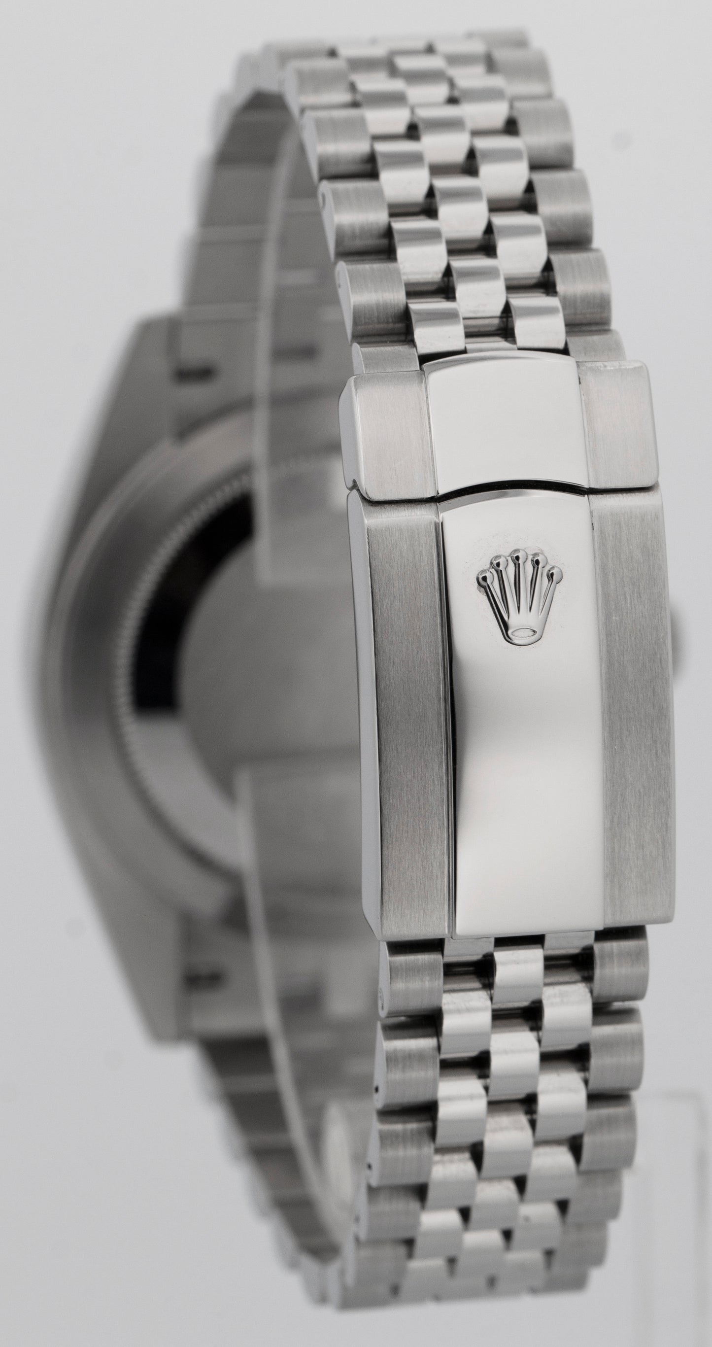 PAPERS Rolex DateJust 41 Black 18K Gold Steel Fluted JUBILEE 41mm 126334 BOX