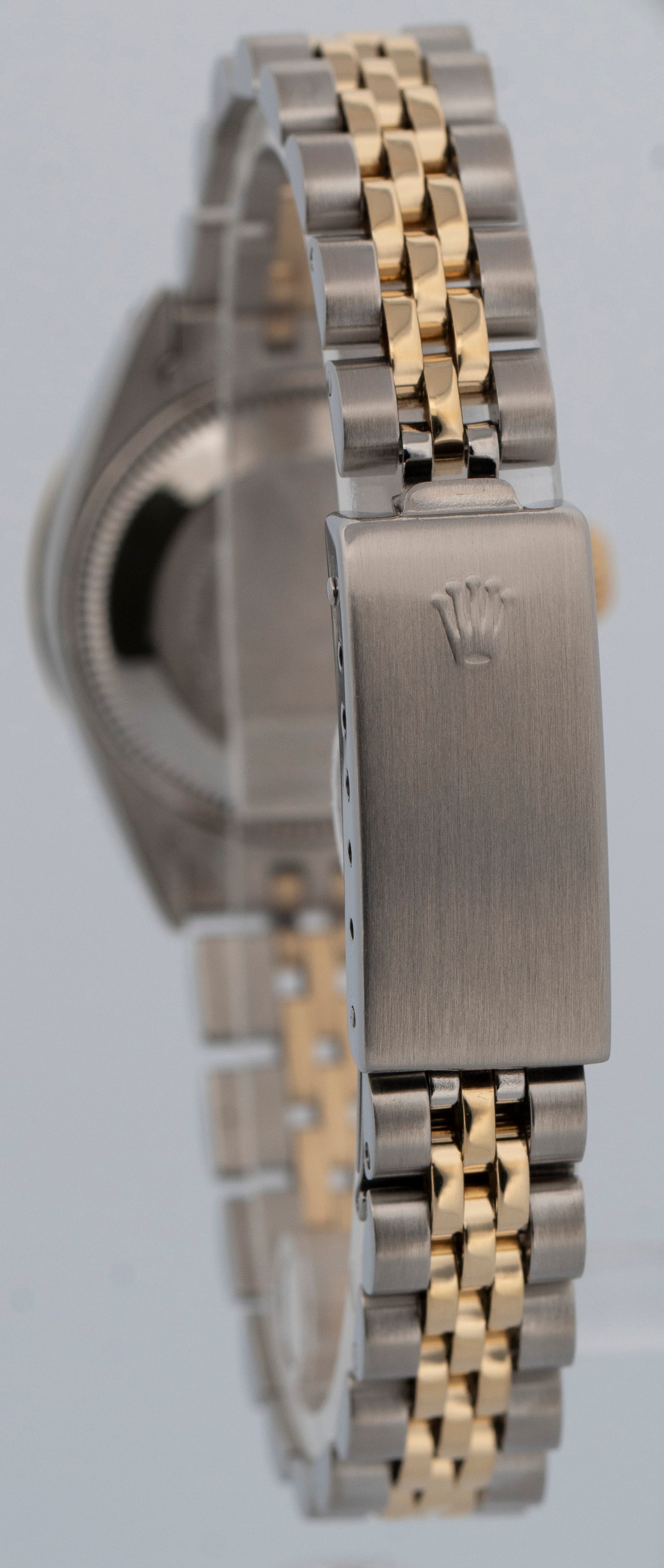 Ladies Rolex DateJust 26mm Black DIAMOND Two-Tone 18K Gold Steel JUBILEE 6917