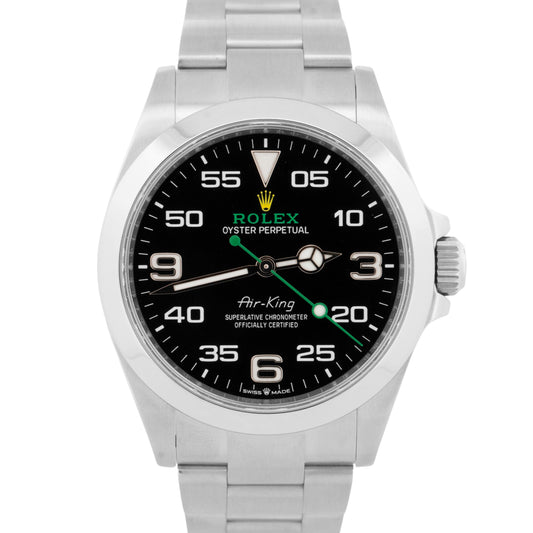 2024 PAPERS Rolex Air-King BLACK Stainless Steel 40mm 126900 Watch BOX