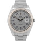 2010 Rolex DateJust II 116334 Blue Arabic Steel Fluted 41mm Watch Box Papers