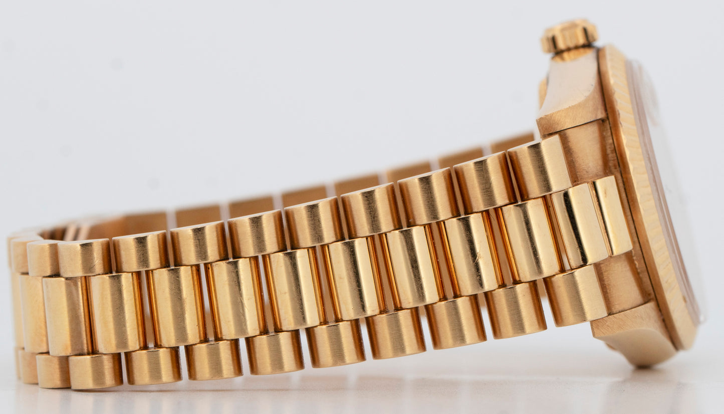 PAPERS Rolex DateJust President 31mm Champagne 18K Yellow Gold 68278 Watch BOX