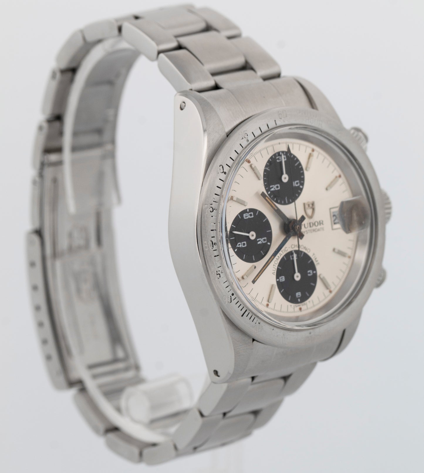 Tudor Oysterdate Big Block Chronograph SILVER Stainless Steel 40mm 94300 Watch