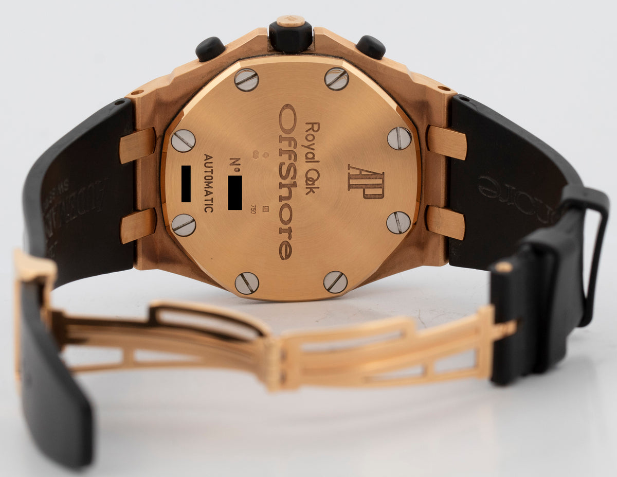 2011 Audemars Piguet Royal Oak Offshore Rubberclad 18K Rose Gold Gray Box Papers