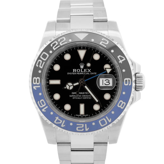 MINT PAPERS Rolex GMT-Master II BATMAN Ceramic Black Blue 40mm 116710 BLNR BOX