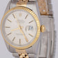 PAPERS Rolex DateJust 36mm Silver Two-Tone 18K Yellow Gold Steel Watch 16233 BOX